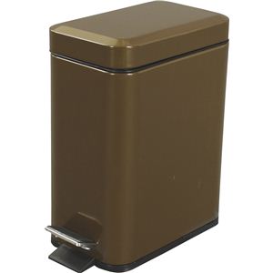 ダストボックスフォッサ ダークブラウン茶色 LFS-076BR【ペダル式ふた付きごみ箱】