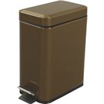 ダストボックスフォッサ ダークブラウン茶色 LFS-076BR【ペダル式ふた付きごみ箱】