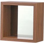 ミラーボックスS 正方形 飛散防止フィルム加工 ［インテリア家具］ MU-035WAL