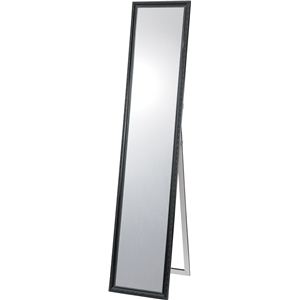 スタンドミラー 全身姿見鏡 エルフィン 飛散防止フィルム加工 高さ150cm TSM-25BK ブラック(黒)