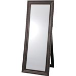 スタンドミラー 全身姿見鏡 ハウエル 飛散防止フィルム加工 大型 高さ161cm TSM-29BK ブラック(黒)