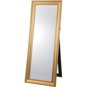 スタンドミラー 全身姿見鏡 ハウエル 飛散防止フィルム加工 大型 高さ161cm TSM-29GD ゴールド(金)