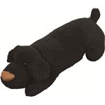 ドッグ (犬型)抱き枕/ノルフィー ロングクッション ぬいぐるみ 全長約90cm GLS-111BK ブラック (黒)