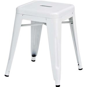 クレールスツール スチール製 高さ45cm スタッキング可 PC-131IV アイボリー