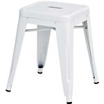 クレールスツール スチール製 高さ45cm スタッキング可 PC-131IV アイボリー