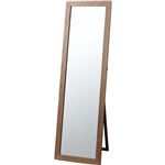 スタンドミラー 全身姿見鏡 トリコ 飛散防止フィルム加工 高さ147cm 木製 TSM-44BR ブラウン