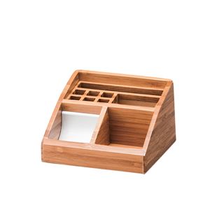 デスクトップホルダー［小物入れ ペン立て 文房具収納］  バンブー/アルミ   AKB-262B