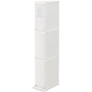 東谷 ダストボックス3D 3分別タイプ（10L×3段） LFS-933WH 日本製