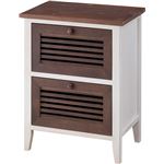 ローチェスト/タンス 【Bessie】ベシー 2段 木製(桐) MIP-481BR ブラウン 【完成品】