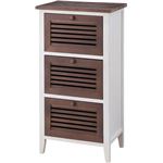 チェスト/タンス 【Bessie】ベシー 3段 木製(桐) MIP-482BR ブラウン 【完成品】