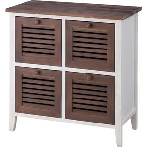 ワイドチェスト/タンス 【Bessie】ベシー 2段 木製(桐) MIP-484BR ブラウン 【完成品】