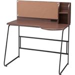 コルクボード付きデスク  スチール  コンセント付き  幅100cm×奥行59cm×高さ107cm   PT-601BR  ブラウン