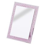 ペイズリー柄ミラー スチロール樹脂 高さ24.5cm ADP-107605 ピンク 