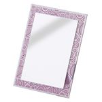 ペイズリー柄ミラー スチロール樹脂 高さ24.5cm ADP-107629 エンジ