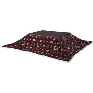薄掛けこたつ布団 長方形 (190cm×230cm) ネイティブ柄 KK-106BR ブラウン