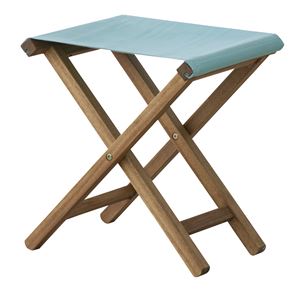 折りたたみ椅子(スツール) 【Patio】パティオ 木製(アカシア) NX-602BL ブルー(青) 【完成品】