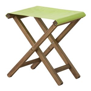 折りたたみ椅子(スツール) 【Patio】パティオ 木製(アカシア) NX-602GR グリーン(緑) 【完成品】