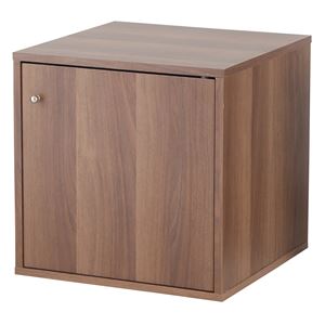 扉付きラック/ユニットBOX1D (コンビネーションラック) 幅39cm×高さ39cm UNB-1D-2BR ブラウン