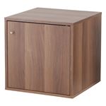 扉付きラック/ユニットBOX1D (コンビネーションラック) 幅39cm×高さ39cm UNB-1D-2BR ブラウン