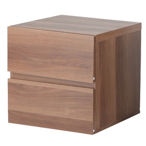 ユニットBOXラック (コンビネーションラック) 2段 引き出し付き 幅39cm×高さ39cm UNB-2SD2BR ブラウン