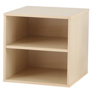 ユニットBOXラック  (コンビネーションラック) 2段 幅39cm×高さ39cm UNB-2S-1NA ナチュラル