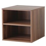 ユニットBOXラック  (コンビネーションラック) 2段 幅39cm×高さ39cm UNB-2S-2BR ブラウン