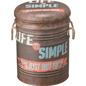 ペール缶スツール(収納付きスツール) スチール ［インテリア家具］ JAM-231B