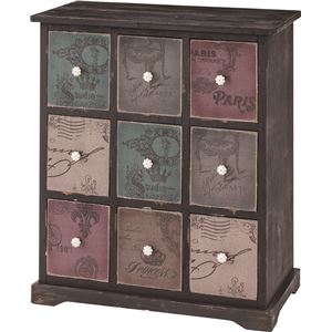 デザインチェスト/タンス 3段 木製(杉) スリム 幅64cm×奥行35cm×高さ74cm IW-990