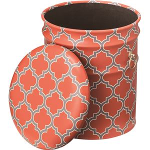 ペール缶スツール(収納付きスツール) スチール ［インテリア家具］ JAM-236OR オレンジ