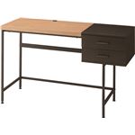 ディフ デスク (収納棚付きデスク) スチール 幅120cm×奥行50cm×高さ72cm PT-902BK ブラック (黒)