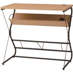 ハック デスク(棚収納付きデスク) スチール 幅80cm×奥行45cm×高さ72cm PT-901BK ブラック (黒)