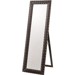 スタンドミラー 全身姿見鏡 飛散防止フィルム加工 高さ150cm TSM-36BK ブラック(黒)