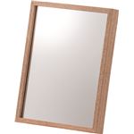 卓上ミラー 四角型 飛散防止フィルム加工 木製 TSM-15NA ナチュラル