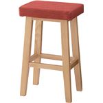 ハイスツール バンビ 木製 高さ60cm CL-789CRD レッド(赤)