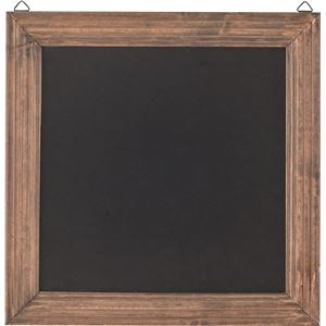 ウォールブラックボード (黒板) 木製 (天然木) 吊り下げ/壁掛け 幅41cm×高さ41cm LFS-472BR ブラウン
