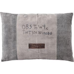 ビッグクッション 横95cm×縦65cm コットン (綿)/本革 ［インテリア雑貨］ TTC-212B