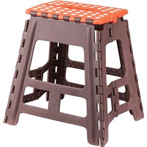 踏み台(クラフタースツールＬ) 折りたたみ式 高さ39cm FKF-622OR オレンジ