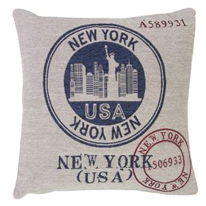 プリントクッション 【USA】 正方形 45cm×45cm コットン (綿)入り ［インテリア雑貨］ TTC-110B