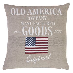 プリントクッション 【USA】 正方形 45cm×45cm コットン (綿)入り ［インテリア雑貨］ TTC-110C