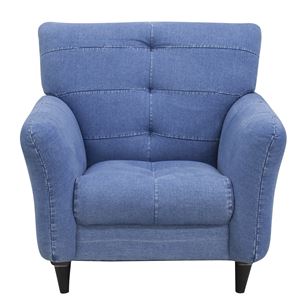 ジーンズソファー 1人掛け 肘付き 【Lundy】ランディ ロータイプ使用可 NS-523