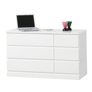 ローチェスト【シャイン】 3段 幅89.5cm スライドレール式引き出し 【完成品】