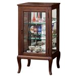 コレクションケース ガラス/木製 ガラス棚2枚付き アンティーク調家具 【完成品】