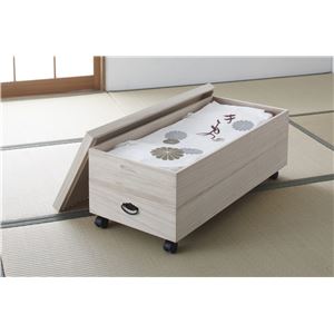 総桐衣裳ケース 2段キャスター付【日本製】【完成品】