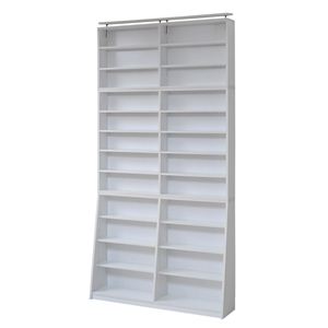 1cmピッチ大収納ラック120幅 上置付 yh-112hset-wh