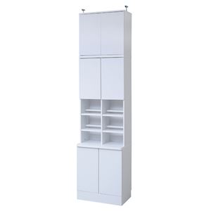 1cmピッチ違い棚書棚 幅60 上置きセット BDC-0170SET-WH