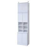1cmピッチ違い棚書棚 幅60 上置きセット BDC-0170SET-WH
