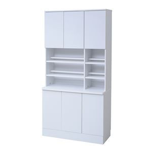 1cmピッチ違い棚書棚 幅90 BDC-0172-WH