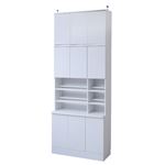 1cmピッチ違い棚書棚 幅90 上置きセット BDC-0172SET-WH