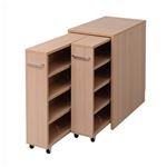 1cmピッチ隙間収納 収納BOX ロータイプ D59.5用 2連セット YHK-0209SET2-NA 〔すきま収納〕