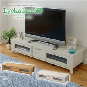 Lycka land ローボード（テレビ台/テレビボード） 145cm幅 FLL-0032-WH ホワイト